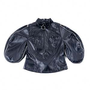 Sexy Straitjacket Body Wrist Bondage Arnés BDSM Gear Fetish PU Leather Black <span class=keywords><strong>Strait</strong></span> <span class=keywords><strong>Jacket</strong></span> para mujeres adultas - Product Image 5