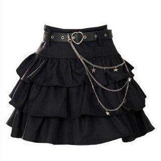 Black [with belt + chain]
