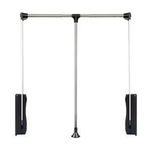 Best Choice Wardrobe Lifting Clothes Rod Double Damper Track Detachable Wall Mount Cold Rolled Steel Hardware - Product Image 4
