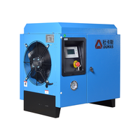 Compresseur d'air à vis monophasé silencieux et économe en énergie, alimentation CA 380V, pression de service 7 bars, pour usage domestique et construction, avec bloc moteur et élément compresseur