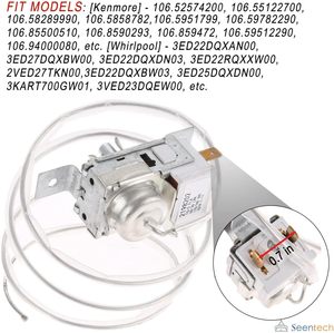 Termostato <span class=keywords><strong>de</strong></span> Control <span class=keywords><strong>de</strong></span> Frío para Refrigerador 2198202, Fácil Instalación, Ajuste Exacto, Hecho en China, Reemplaza los Números <span class=keywords><strong>de</strong></span> Pieza - Product Image 3