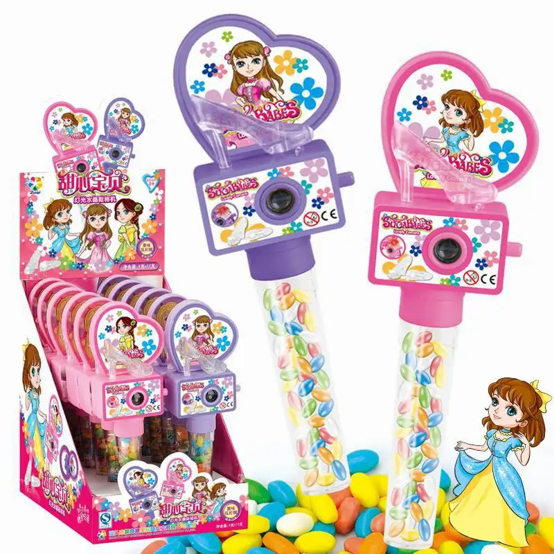 Bonbons bonbons bonne vente appareil photo visualisation de photos jouets avec bonbons durs jouets bonbons