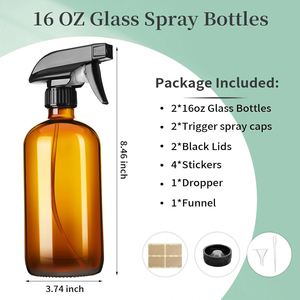 Hot Sale 15ml 30ml 120ml 150ml <b>200ml</b> Essential Oil Amber Glass Frost Surface Crown Cap Sealed Boston Spray <b>Bottle</b> Packaging - Product Image 2