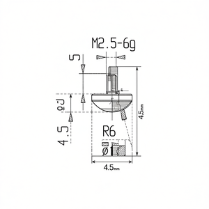 Conseils de mesure pour comparateurs M2.5 6g R6 10 Longueur 4,5 mm - Product Image 1