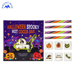 Barra de Chocolate Caliente de Halloween con Diseño de Calabaza y Bastón de Caramelo, Sabor a Malvavisco, Personalizable, Precio de Fábrica - Product Image 3