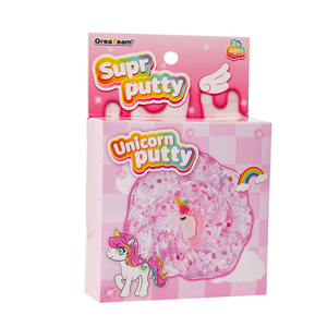 Nueva tendencia de Glitter Unicorn masilla Rosa accesorio Spur masilla que atrae a la niña <span class=keywords><strong>en</strong></span> caja colgante - Product Image 2