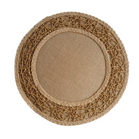 Sets de table ronds en jute faits à la main, dessous de plat en corde de papier résistants à la chaleur pour cuisine, restaurant, mariage, décoration intérieure