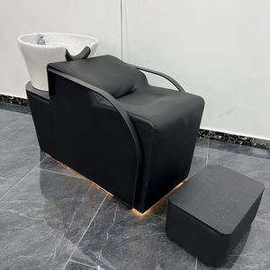 Unidad de lavado de cabello K Beauty Salon con lavabo de cerámica inclinable y asiento ajustable - Product Image 5