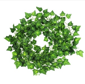 Mejor Venta de hiedra falsa hojas de hiedra artificiales guirnaldas de vegetación vides de hiedra artificiales para la decoración de la pared del jardín del banquete de boda - Product Image 2