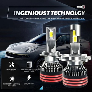 Cross-Border New m8pro Xe LED Đèn pha <span class=keywords><strong>H4</strong></span> chùm cao thấp phổ công suất cao Ống đồng đơn 6000K sửa đổi H7 đèn xe - Product Image 4