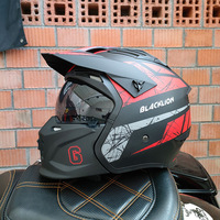 SLKE Nouveau Casque de Moto Intégral Rétro Samurai Street Fighter Amovible ABS à Dégagement Rapide