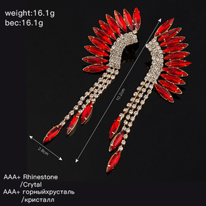 Boucles d'oreilles pendantes tendance, créatives et originales, incrustées de diamants et de cristaux - Product Image 6