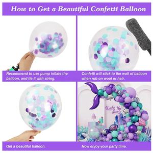 Decorazioni per feste a tema di compleanno forniture decorazioni in lattice coda di sirena Foil Balloon Arch Garland kit Set - Product Image 4