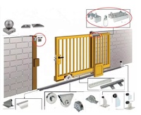 Support de guidage supérieur pour porte coulissante universelle, avec 4 rouleaux en Nylon