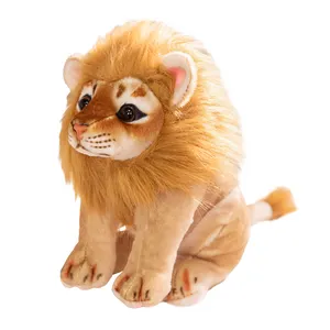 Simpatici giocattoli con animali di pezza simulati giocattoli per bambini con leone maschio giocattoli morbidi decorazione per la casa regalo di promozione della mascotte