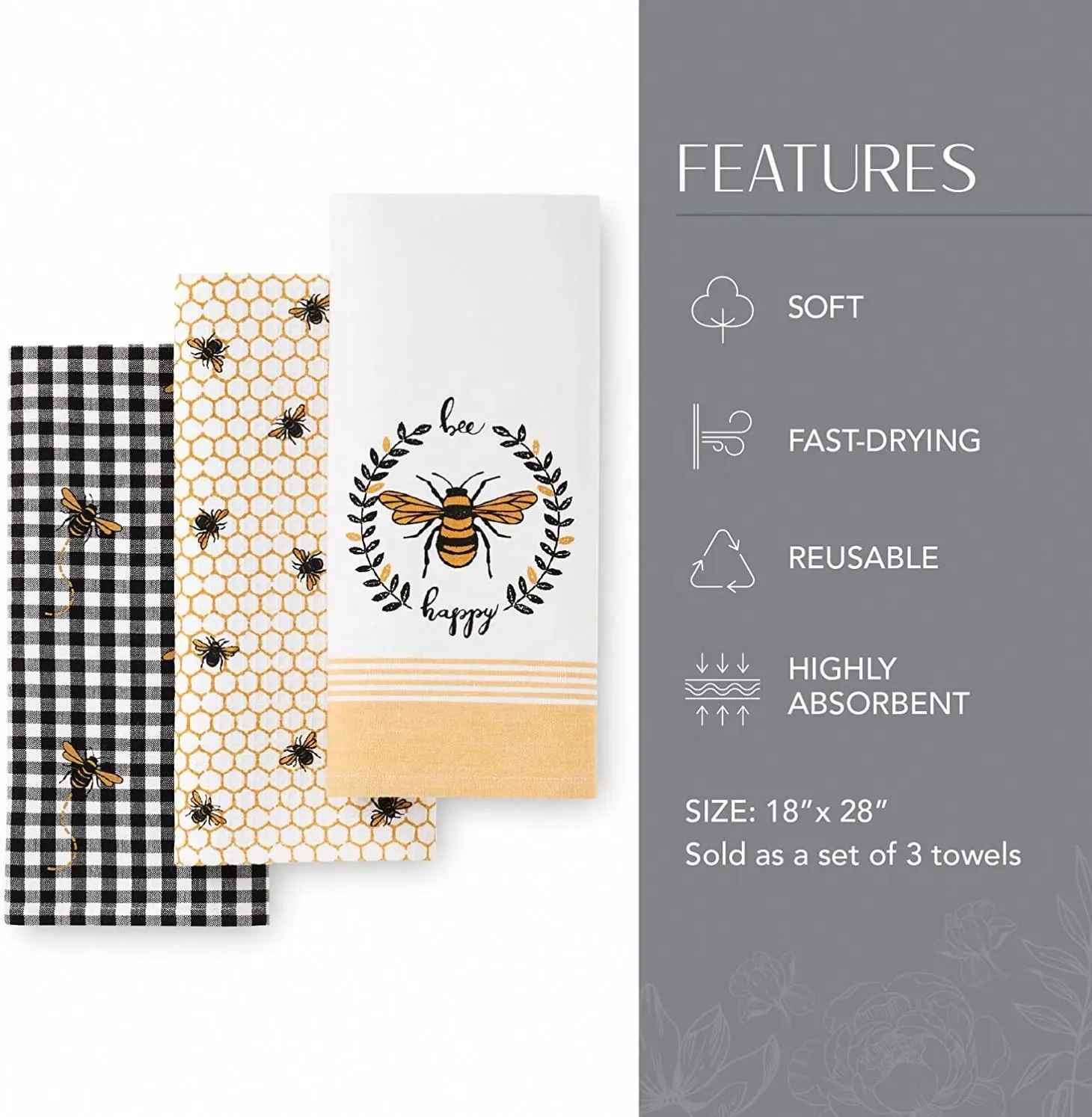 Meita Home-Conjunto de toalla de cocina con logotipo bordado, de lino y algodón 100%, para colgar, impresión personalizada, Waffle