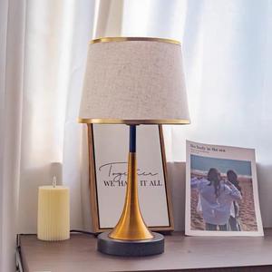 Luxury Romantic Nordic Style Master Bedroom Wedding Bedside <b>Table</b> <b>Lamp</b> Warm with <b>Touch</b>-Sensitive Dimming & Metal Shade - Product Image 1