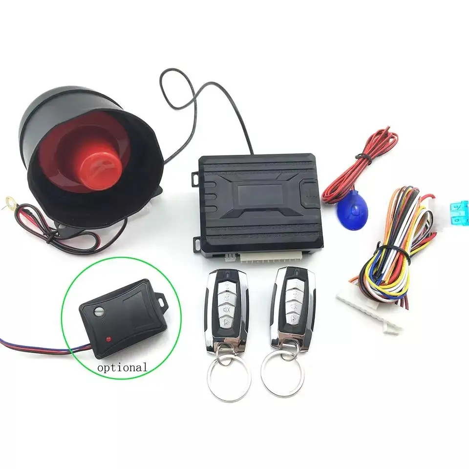 Hotsale Fabriek Direct Indonesië Markt Optionele Schoksensor Anti-Diefstal Auto Alarmen Auto Alarm Beveiligingssysteem