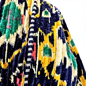 Geometric Printed Blazer <b>Women</b> <b>Shawl</b> Collar Full Sleeve Autumn Outerwear Contrast Color Woven Polyester Jacket gift for her - Product Image 5