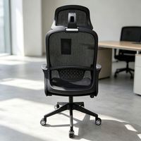 Chaise de bureau confortable à prix bas, avec soutien lombaire, hauteur réglable, rotation, chaise de personnel avec dossier