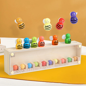 New Arrival Wooden Early Education Chess Game Logical Thinking & Memory Training Tool Bee Coloring <b>Toys</b> for Kids Boys & Girls - Product Image 4
