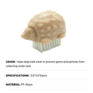 Cepillo de uñas de nailon PP con forma de animal para venta directa, cepillo limpiador de uñas con forma de animal que ayuda a mantener las uñas limpias y prevenir la proliferación de gérmenes. - Product Image 5