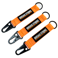 Lanière publicitaire personnalisée avec logo, porte-clés en PVC, sangle courte en polyester et nylon avec boucle tendance en forme de bec d'aigle
