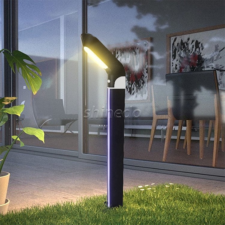 High Brightness Aluminum Led Solar Garden Lights Outdoor Street Landscape Light Decorative Garden Solar Led Lawn Bollard Lights