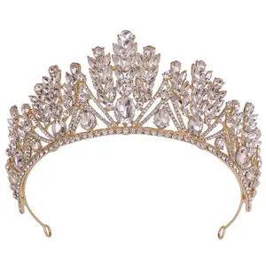 Fanda brand New Luxury Bride with Rhinestone pageant Contest Crown tiara big crystal Model Beauty Champion Crown