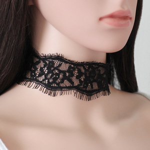 Collier ras du <span class=keywords><strong>cou</strong></span> en dentelle pour femme avec pendentif à pompon, col artistique ajouré, design original, style européen et américain, 31 cm à 40 cm - Product Image 6