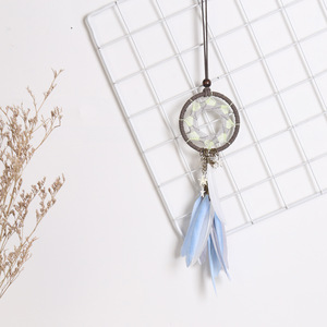 Star Dream Catcher Car Hanging Wind Bell Ins Yulu Ping Colgante con técnica pulida Material DIY Decoración de coche - Product Image 4