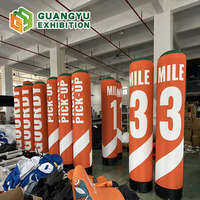 Pilier gonflable léger personnalisé avec éclairage LED RGB, batterie au lithium, design portable pour fêtes en extérieur et promotions en centre commercial