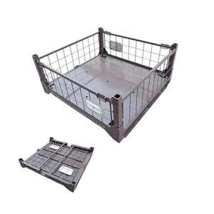 <span class=keywords><strong>Pallet</strong></span> lồng đóng mở lưu trữ tùy chỉnh kích thước kim loại có thể gập lại lồng <span class=keywords><strong>Pallet</strong></span> cho kho công nghiệp - Product Image 4