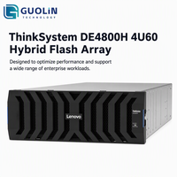 Lenovo ThinkSystem DE4800H 4U60 Hybride Flash Array 128 Go Double Contrôleur, 25/10GbE iSCSI 16/32Gb FC 12Gb SAS, 300 Disques 7.2PB