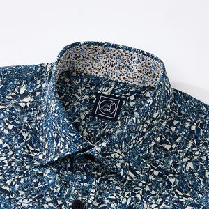 Camisa Casual de Manga Larga con Estampado Digital para Hombre, 100% Algodón, Entrega Rápida para la Temporada de Otoño, Tela Popelina OEM - Product Image 2