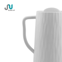 Carafe isotherme en acier inoxydable 1,0 L, sans BPA, isolation thermique 12-24h, avec intérieur en verre rouge, pot thermos, pichet à eau domestique