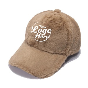Pure Color <b>Winter</b> Warm Rabbit Fur Baseball <b>Caps</b> Fashion Hats Unisex Adjustable Outdoor Baseball <b>Caps</b> - Product Image 3