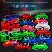 2025 LED Lunettes Bar Cheer Flash Props pour Festivals Fêtes-Rouge En Ligne Halloween Noël Pâques Nouvel An Célébrations École