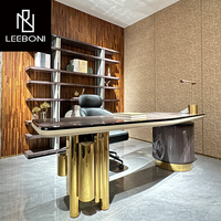 Table de directeur général de luxe moderne minimaliste design mobilier de bureau de luxe pour la maison bureau de designer italien