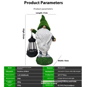Lanterne <span class=keywords><strong>de</strong></span> jardin <span class=keywords><strong>solaire</strong></span> en résine pour l'extérieur, ornements <span class=keywords><strong>de</strong></span> lutin, décoration <span class=keywords><strong>de</strong></span> Noël pour l'intérieur et la cour, modèle <span class=keywords><strong>de</strong></span> <span class=keywords><strong>figurine</strong></span> d'animal <span class=keywords><strong>de</strong></span> dessin animé floqué - Product Image 2