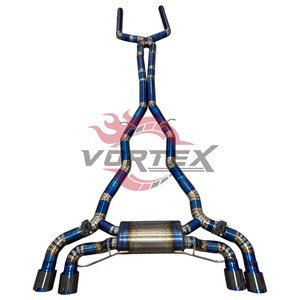 Escape Trasero con Válvulas Vortex Burnt Blue Titanium para BMW M8 V8, Silenciador Deportivo de Carreras con Puntas Cuádruples Recubiertas en Negro - Product Image 2