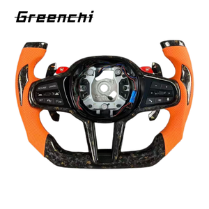 พวงมาลัยคาร์บอนไฟเบอร์ไม่มีถุงลมนิรภัย, สำหรับรถ BMW F30 <span class=keywords><strong>F10</strong></span> F15 F36 F01 F20 F22 F25 F31 F32 M3 M4 M5 M6 G20อัพเกรด - Product Image 3