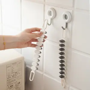 Household Bathroom Shower Sink Scrub Brush Kitchen U Shaped Gap Multifunction Bendable Faucet Corner Crevice Brush