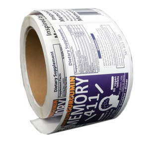 Op maat gemaakte vinyl zelfklevende waterdichte hoogwaardige sticker voor medicinale hoestsiroopflessen, geschikt voor voedsel & olijfolie - Product Image 2