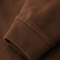 Ensembles de survêtements personnalisés pour hommes : sweats à capuche et pantalons de jogging, avec logo uni, couleur marron, en coton côtelé, coupe ample, unisexe