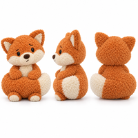 Fabricant OEM ODM de jouets en peluche personnalisés : Peluche renard orange avec queue touffue et visage brodé, marque privée, approvisionnement en gros