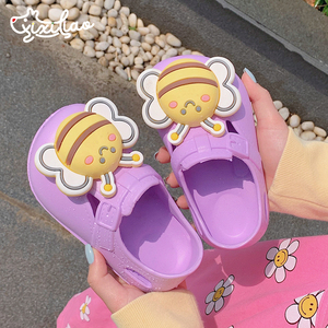 XIXITIAO 2024 nuevos niños lindos zapatillas de abeja zapatos antideslizantes niños dormitorio verano playa moda cueva zapatos baño Baotou sandalia - Product Image 6