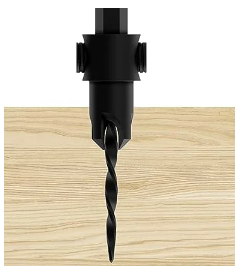 Apex HSS M2 # 6 # 8 # Juego de 10 brocas avellanadoras cónicas ajustables con vástago hexagonal para perforación piloto en madera - Product Image 6