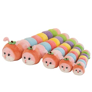 Almohadas <span class=keywords><strong>de</strong></span> gusanos coloridos con forma <span class=keywords><strong>de</strong></span> manzanas, muñecos <span class=keywords><strong>de</strong></span> insectos, compañeros <span class=keywords><strong>de</strong></span> sueño, animales <span class=keywords><strong>de</strong></span> peluche bordados, regalo para aliviar el estrés - Product Image 6