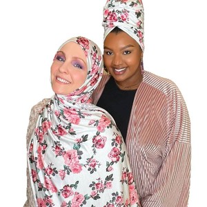 Pañuelo de Cabeza de Algodón Mercerizado de Alta Calidad, Chal Mousse, Hijab de Jersey Estampado Directo de Fábrica - Product Image 1